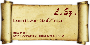 Lumnitzer Szénia névjegykártya